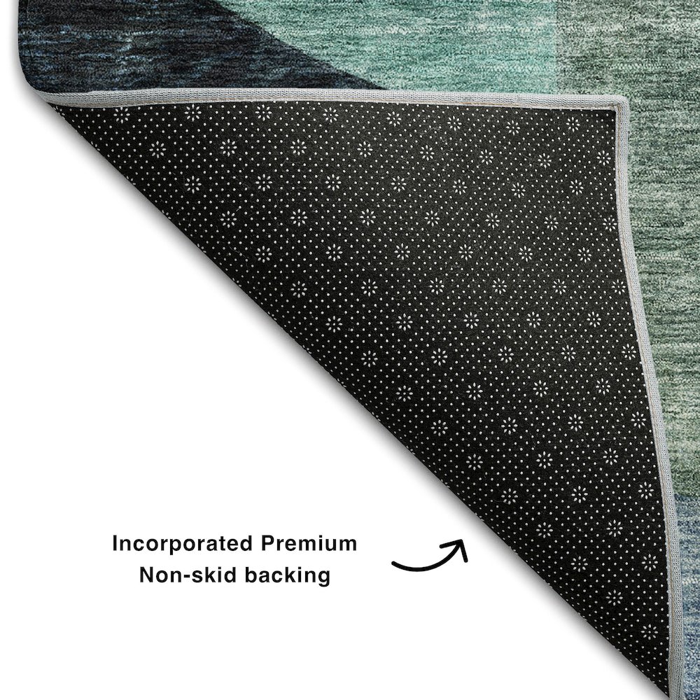 Premium Machine Washable Mayfield AMF1119 Green 8' x 10' Rug. Picture 2
