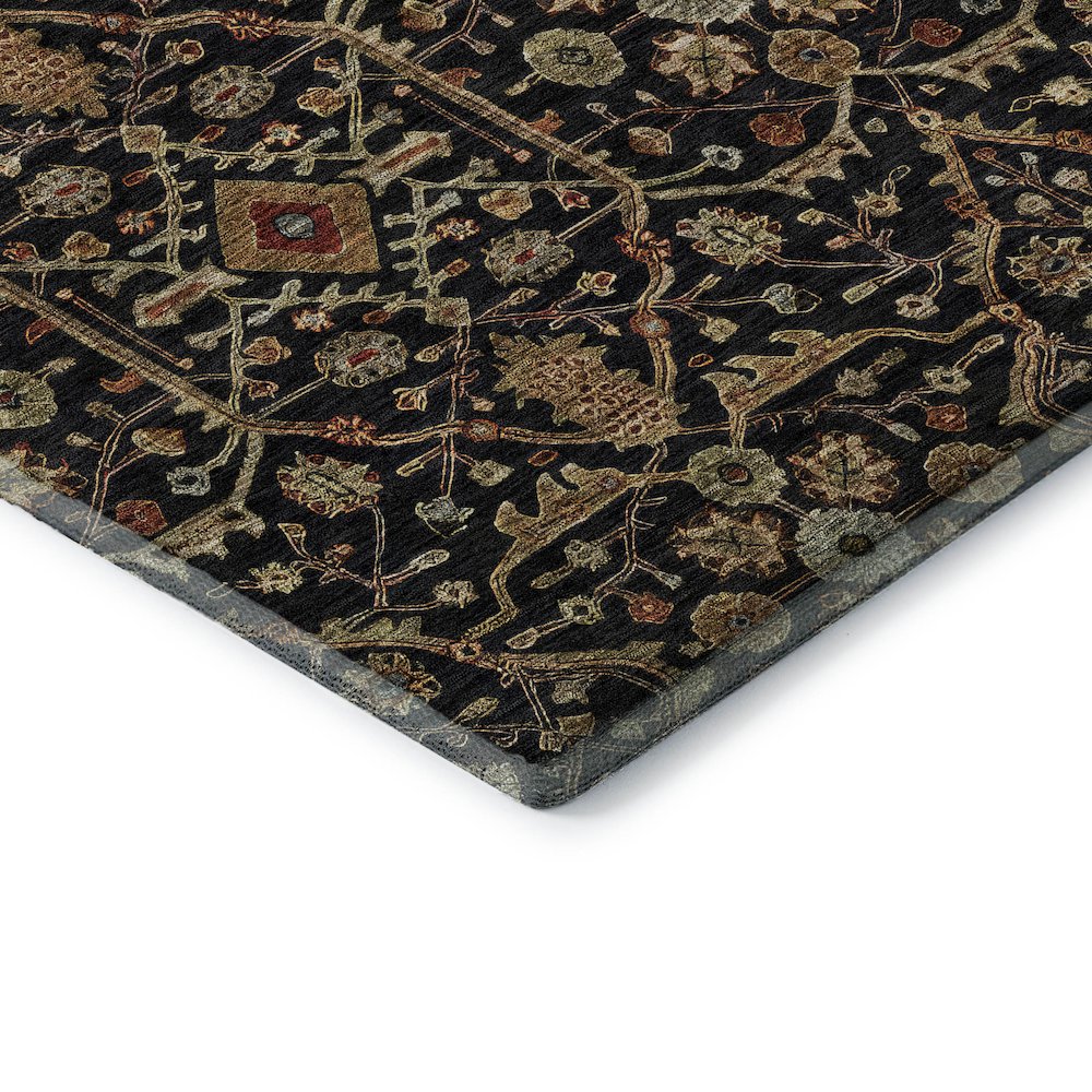 Premium Machine Washable Mayfield AMF1130 Black 8' x 10' Rug. Picture 3