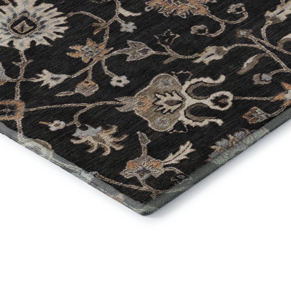 Premium Machine Washable Mayfield AMF1137 Black 8' x 10' Rug. Picture 3