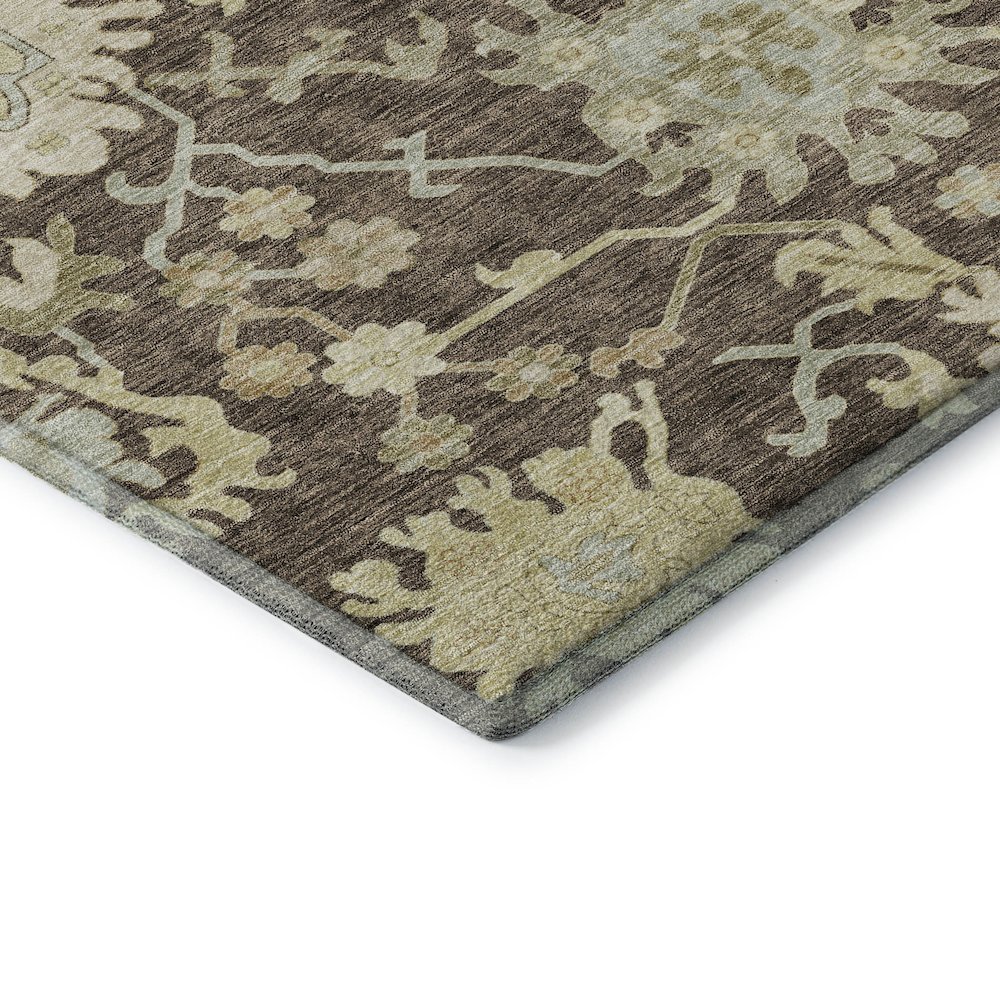 Premium Machine Washable Mayfield AMF1150 Chocolate 8' x 10' Rug. Picture 3