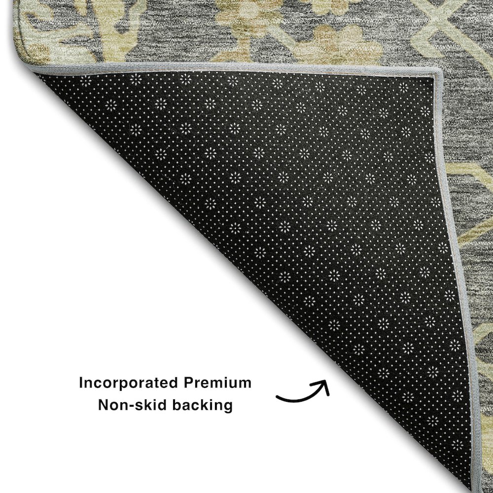 Premium Machine Washable Mayfield AMF1150 Gray 8' x 10' Rug. Picture 2