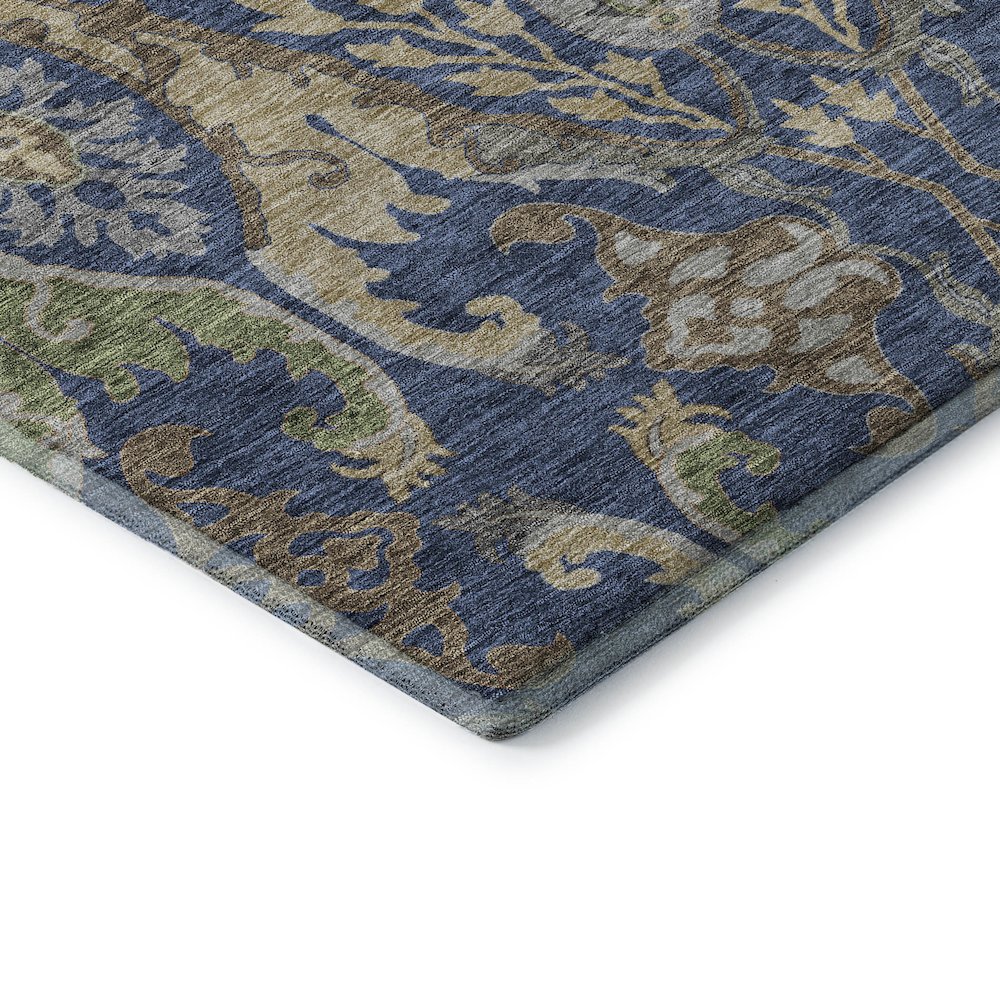 Premium Machine Washable Mayfield AMF1153 Navy 8' x 10' Rug. Picture 3