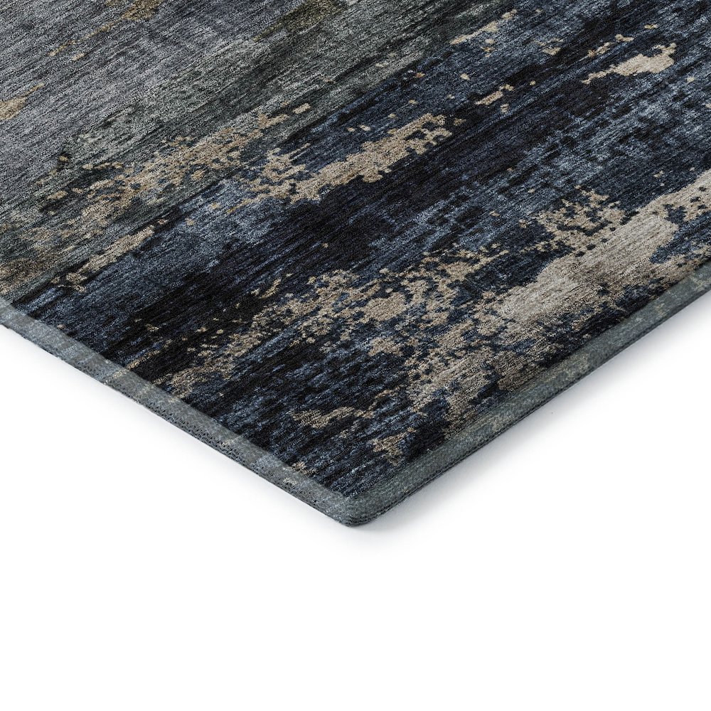 Premium Machine Washable Mayfield AMF1195 Navy 8' x 10' Rug. Picture 3