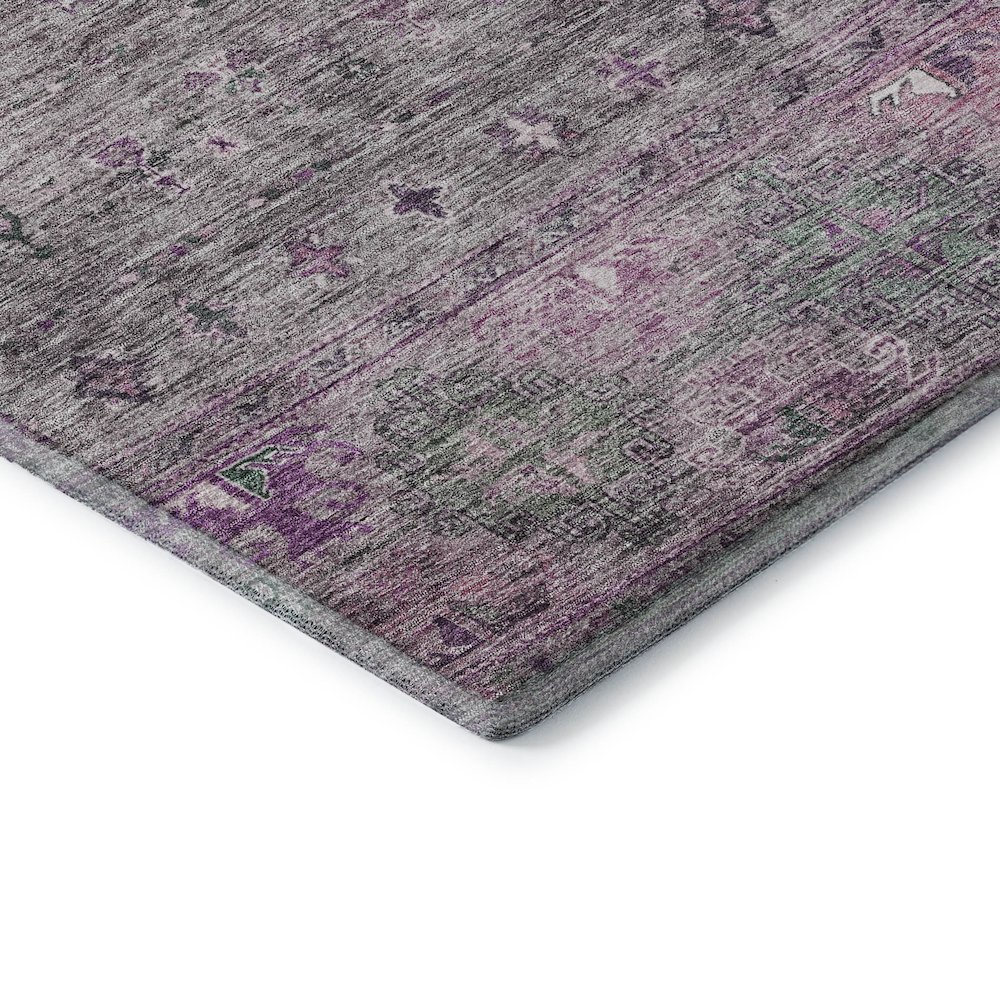 Premium Machine Washable Mayfield AMF1220 Purple 8' x 10' Rug. Picture 3