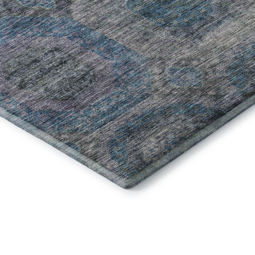 Premium Machine Washable Mayfield AMF1221 Blue 8' x 10' Rug. Picture 3
