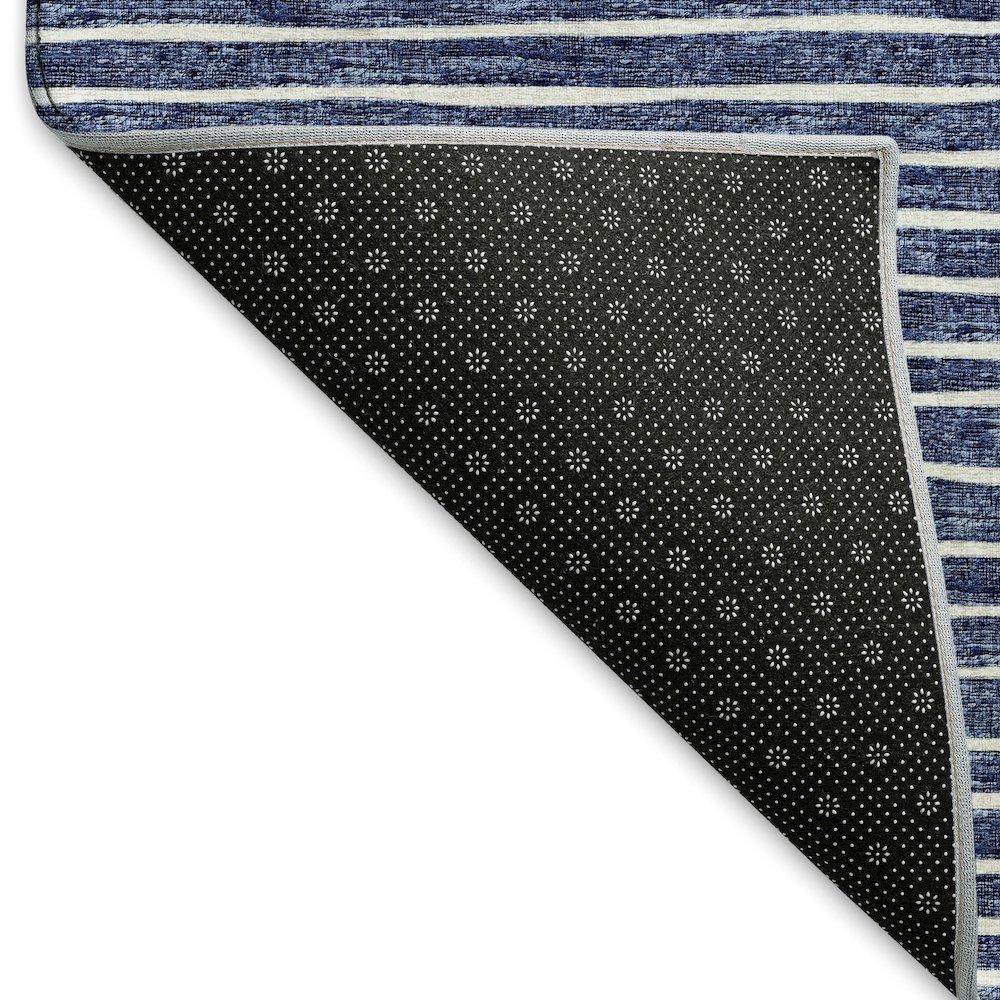 Premium Machine Washable Mayfield  Navy 8' x 10' Rug. Picture 2