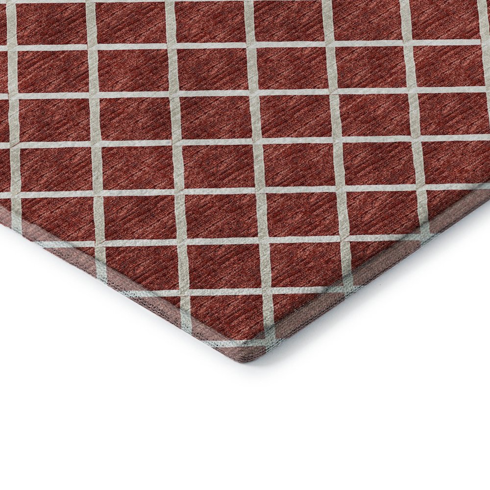 Premium Machine Washable Mayfield  Red 8' x 10' Rug. Picture 3