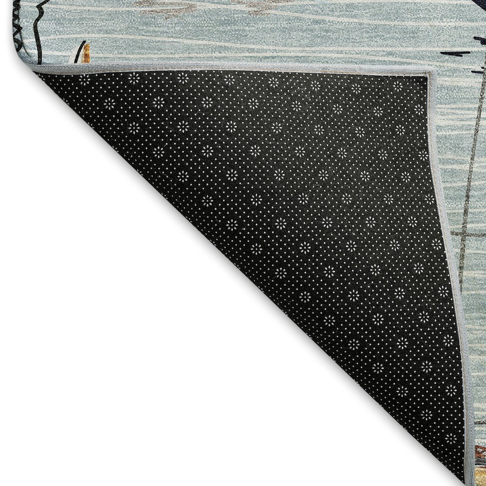 Premium Machine Washable Mayfield  Sky 8' x 10' Rug. Picture 2