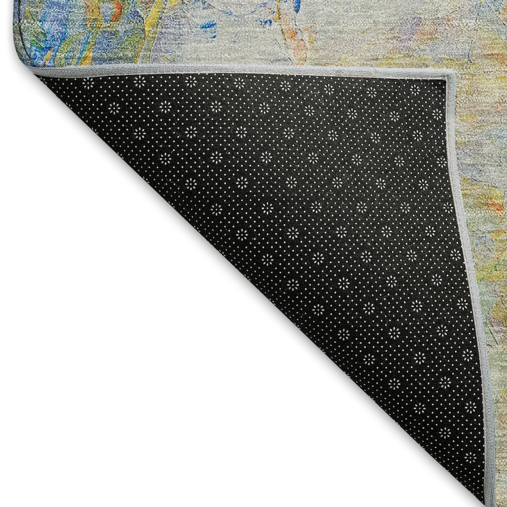 Premium Machine Washable Mayfield  Blue 8' x 10' Rug. Picture 2