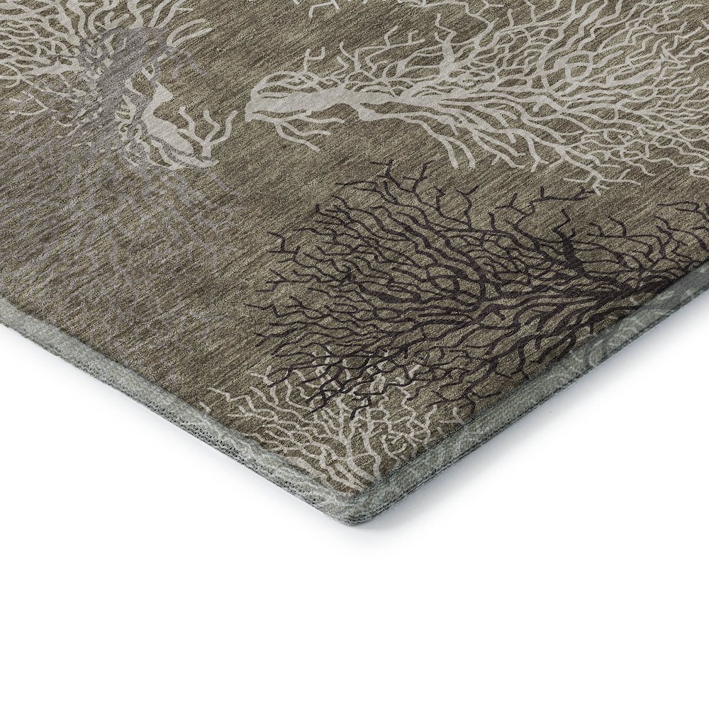 Premium Machine Washable Mayfield  Latte 8' x 10' Rug. Picture 3