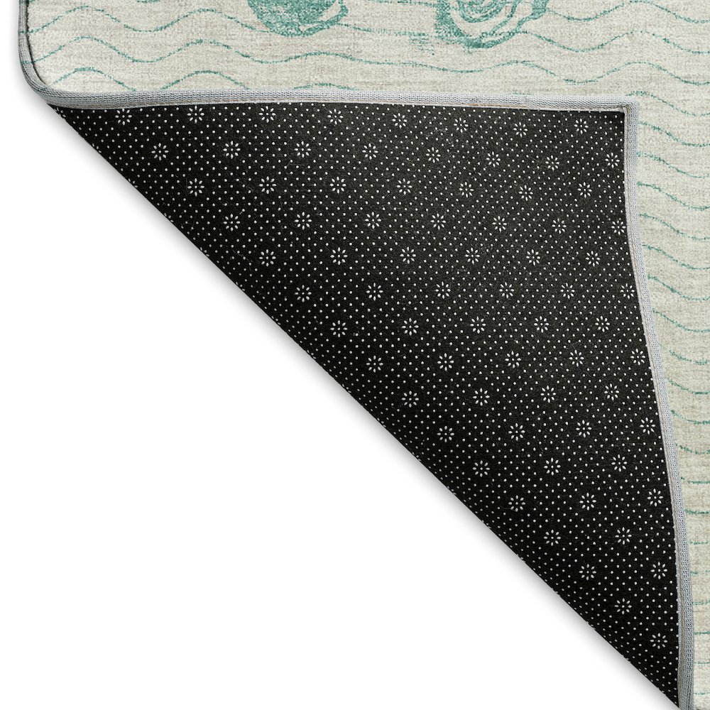Premium Machine Washable Mayfield  Aqua 8' x 10' Rug. Picture 2