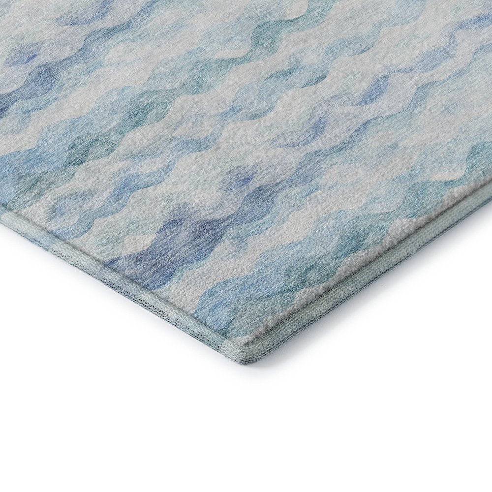 Premium Machine Washable Mayfield  Blue 8' x 10' Rug. Picture 3