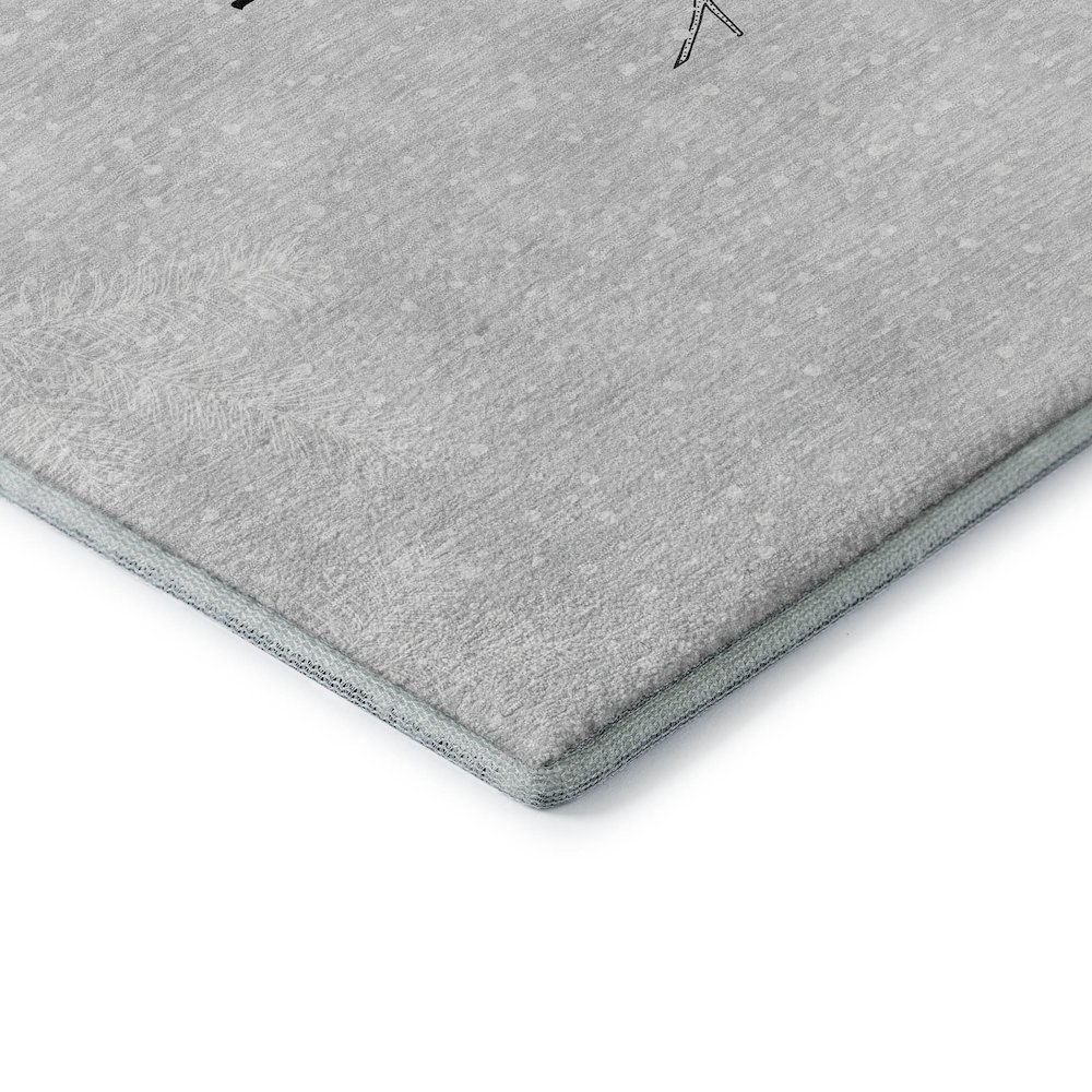 Premium Machine Washable Mayfield  Gray 8' x 10' Rug. Picture 3