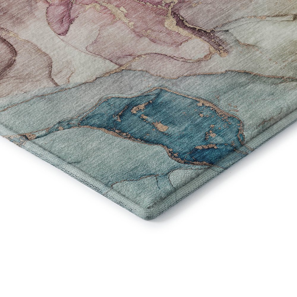 Premium Machine Washable Mayfield  Blue 8' x 10' Rug. Picture 3
