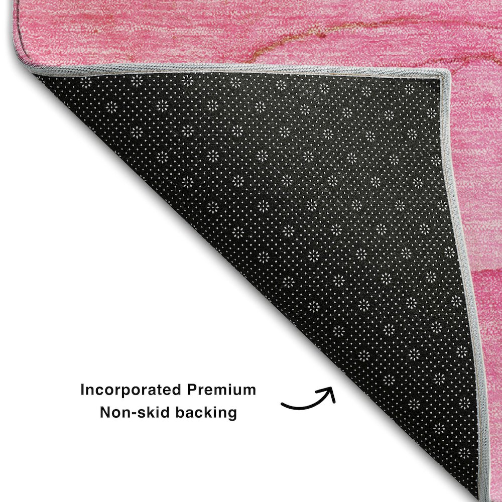 Premium Machine Washable Mayfield  Pink 8' x 10' Rug. Picture 2