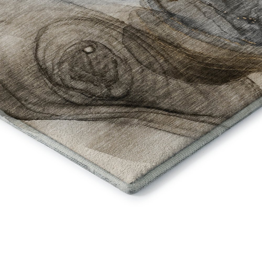 Premium Machine Washable Mayfield  Brown 8' x 10' Rug. Picture 3