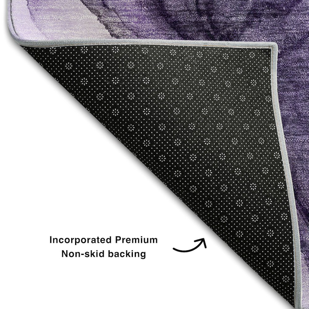 Premium Machine Washable Mayfield  Purple 8' x 10' Rug. Picture 2