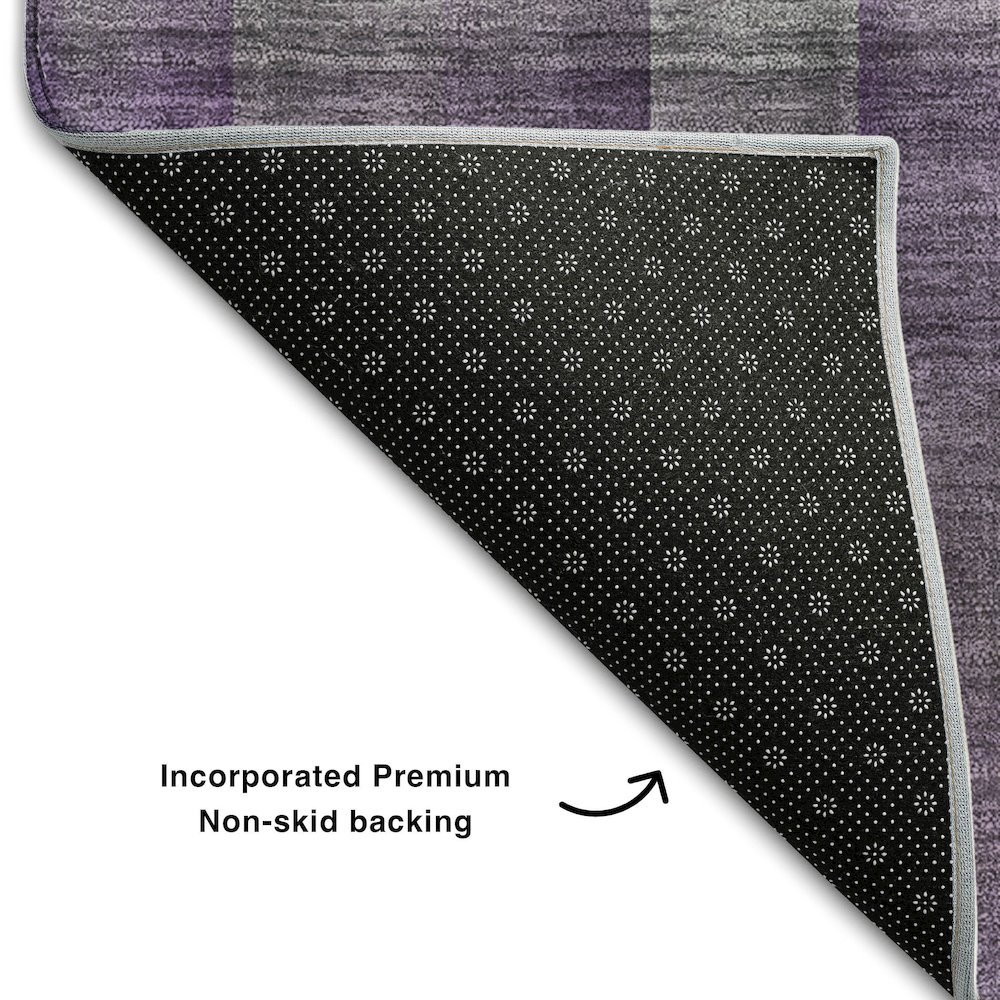 Premium Machine Washable Mayfield  Purple 8' x 10' Rug. Picture 2