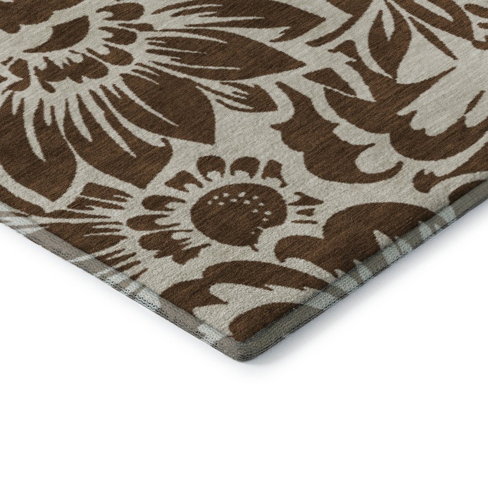 Premium Machine Washable Mayfield  Brown 8' x 10' Rug. Picture 3