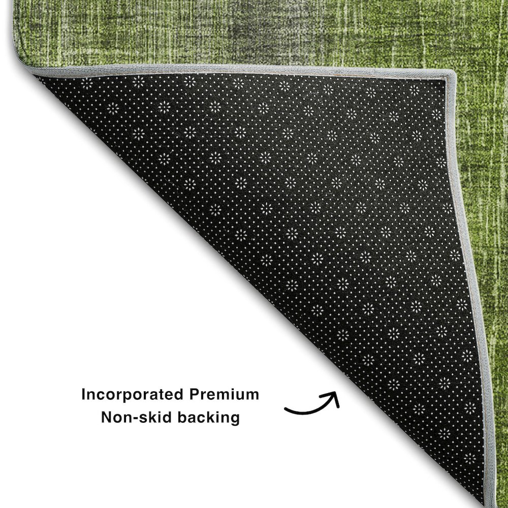 Premium Machine Washable Mayfield  Green 8' x 10' Rug. Picture 2