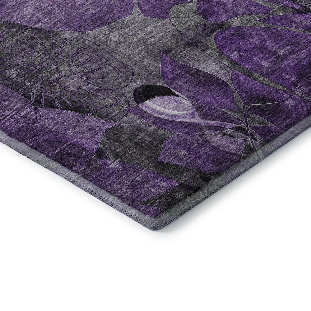 Premium Machine Washable Mayfield  Purple 8' x 10' Rug. Picture 3