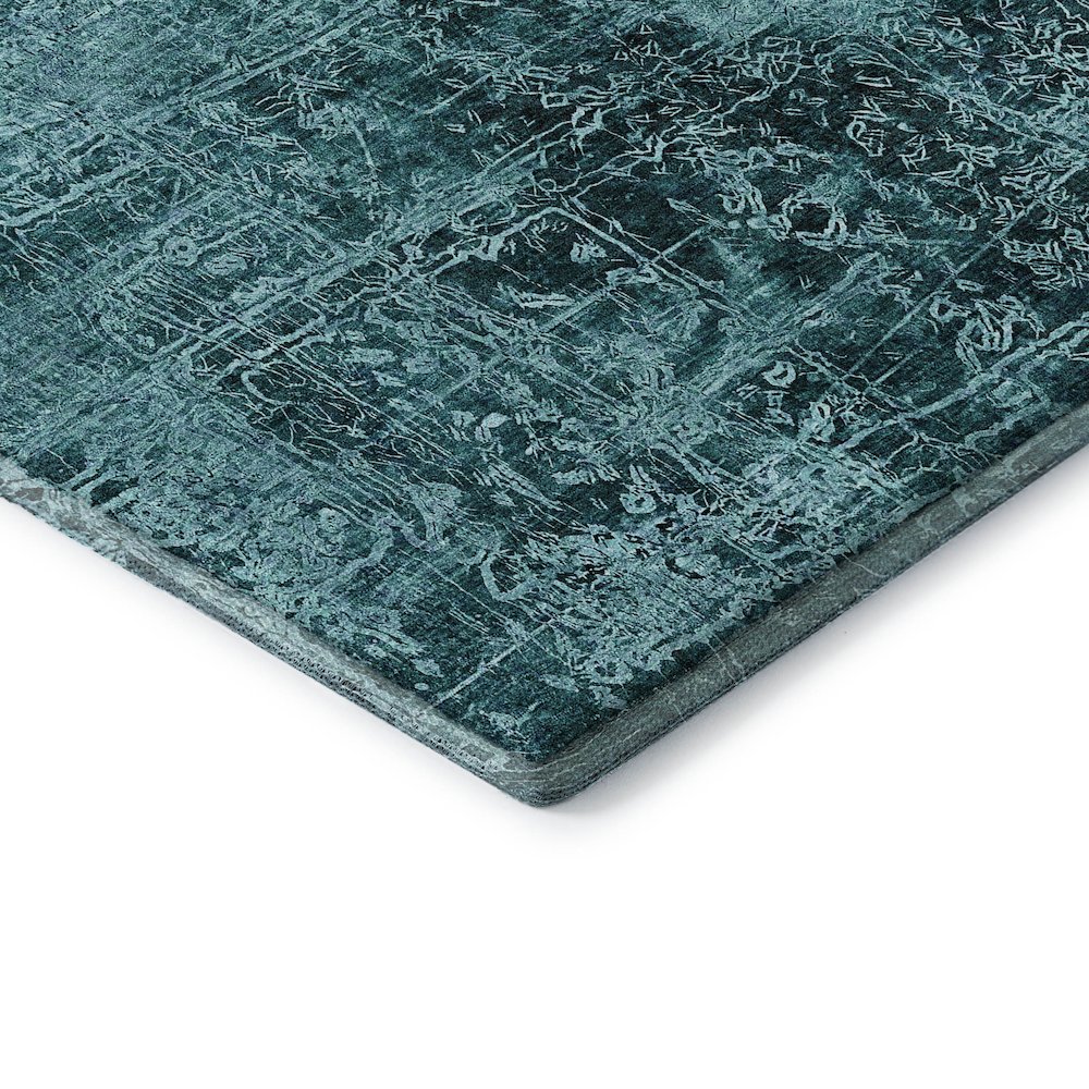 Premium Machine Washable Mayfield  Teal 8' x 10' Rug. Picture 3