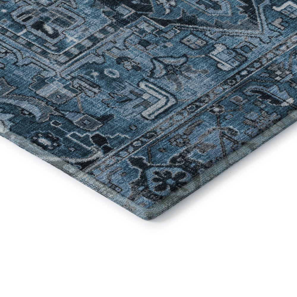 Premium Machine Washable Mayfield  Blue 8' x 10' Rug. Picture 3