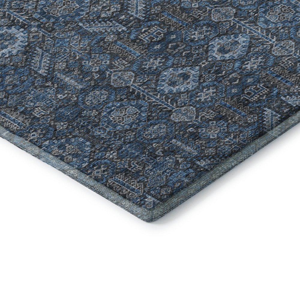 Premium Machine Washable Mayfield  Blue 8' x 10' Rug. Picture 3