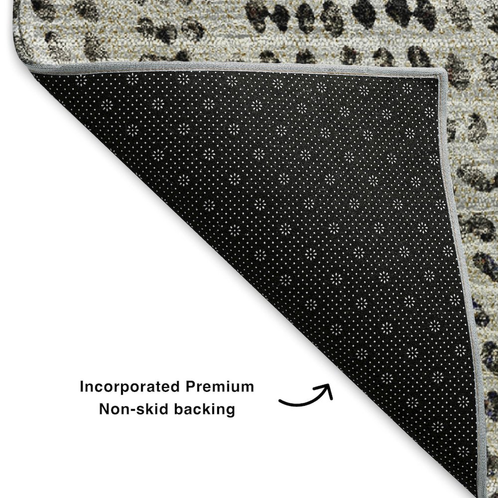 Premium Machine Washable Mayfield  Gray 8' x 10' Rug. Picture 2