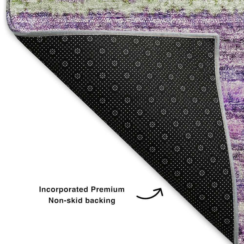 Premium Machine Washable Mayfield  Purple 8' x 10' Rug. Picture 2