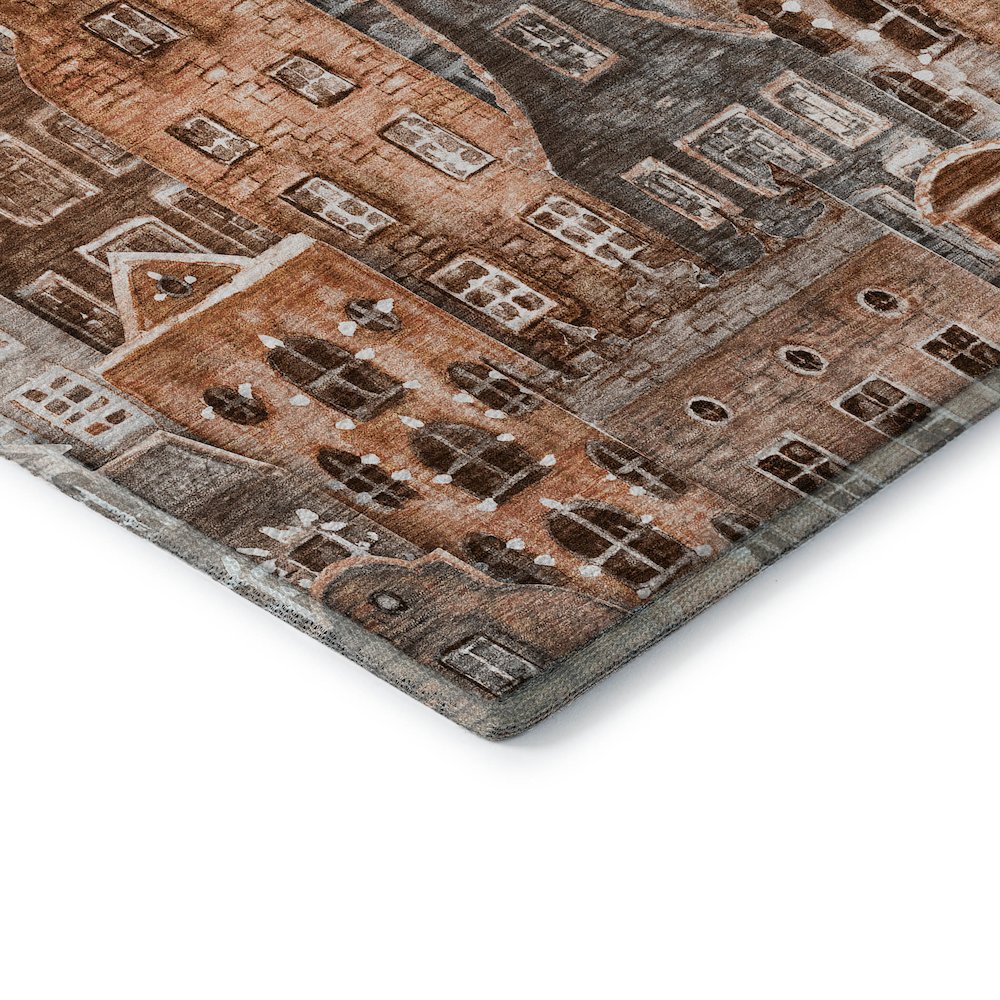 Premium Machine Washable Mayfield  Paprika 8' x 10' Rug. Picture 3