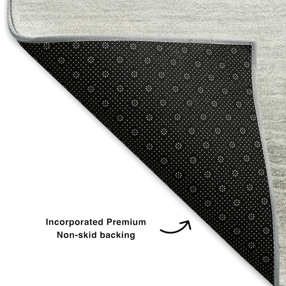 Premium Machine Washable Mayfield  Silver 8' x 10' Rug. Picture 2