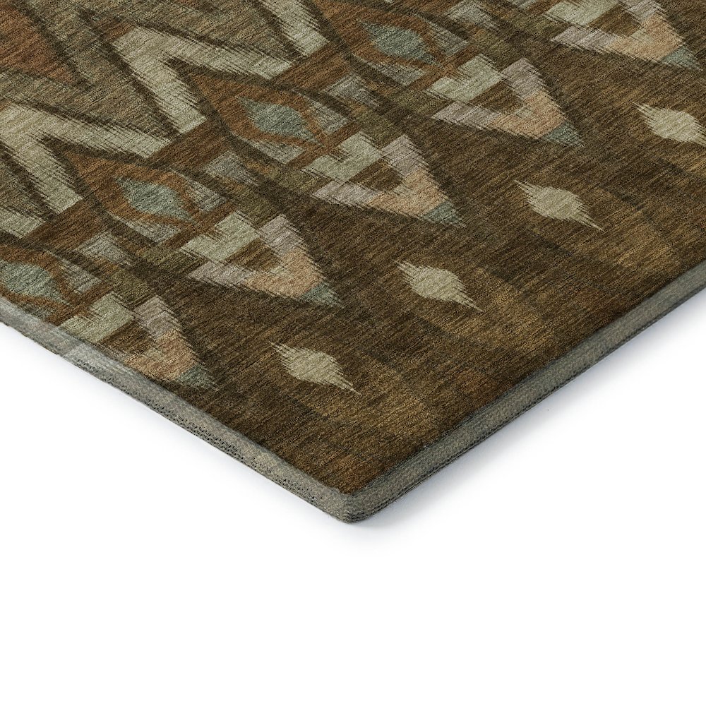 Premium Machine Washable Mayfield  Brown 8' x 10' Rug. Picture 3