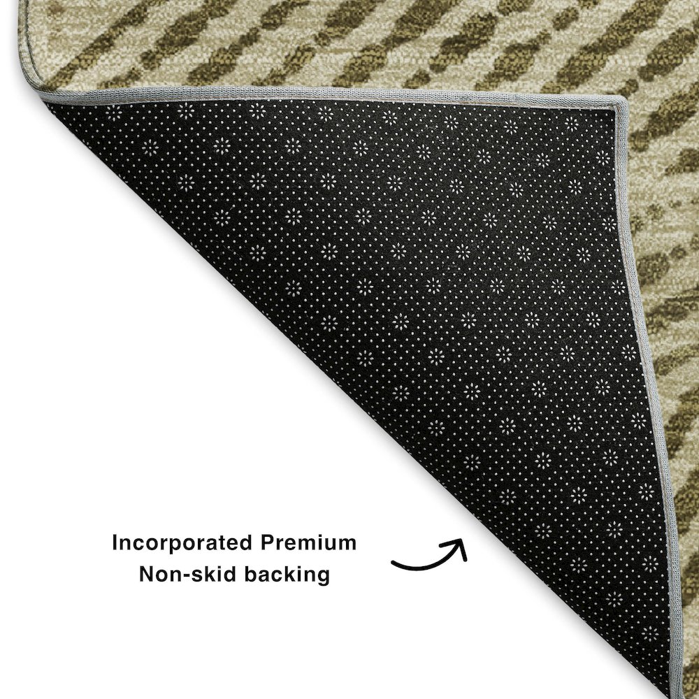 Premium Machine Washable Mayfield  Khaki 8' x 10' Rug. Picture 2