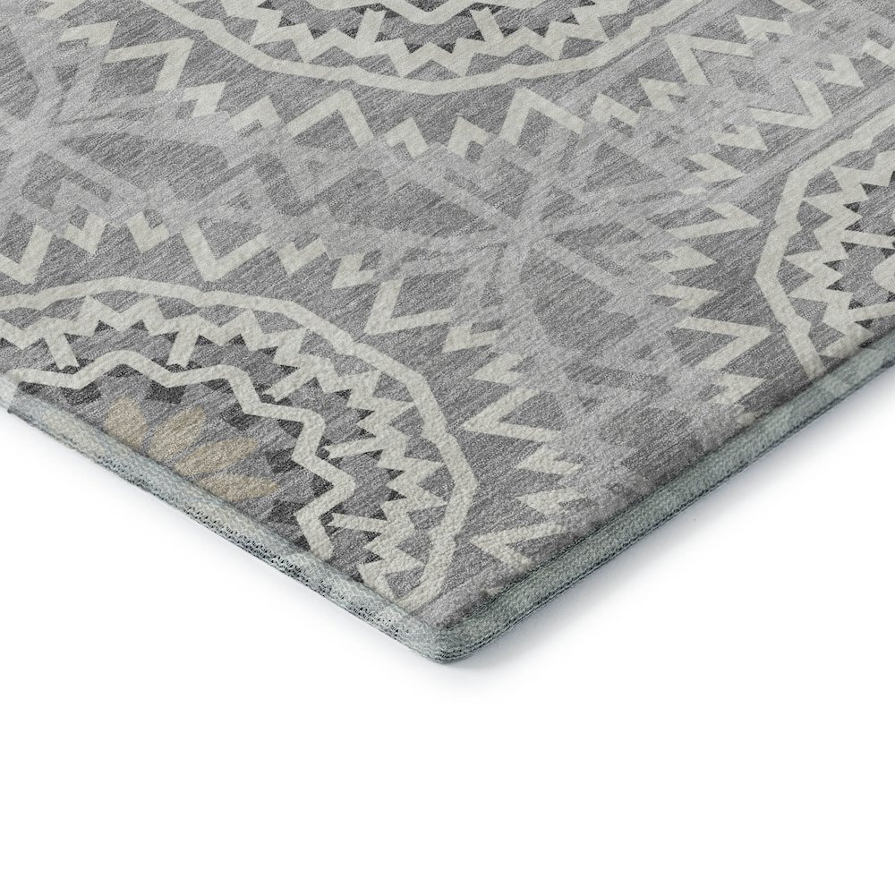 Premium Machine Washable Mayfield  Gray 8' x 10' Rug. Picture 3