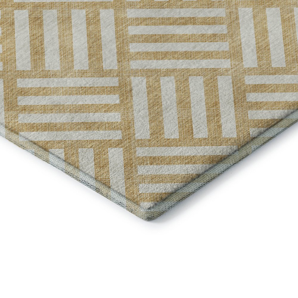 Premium Machine Washable Mayfield  Gold 8' x 10' Rug. Picture 3