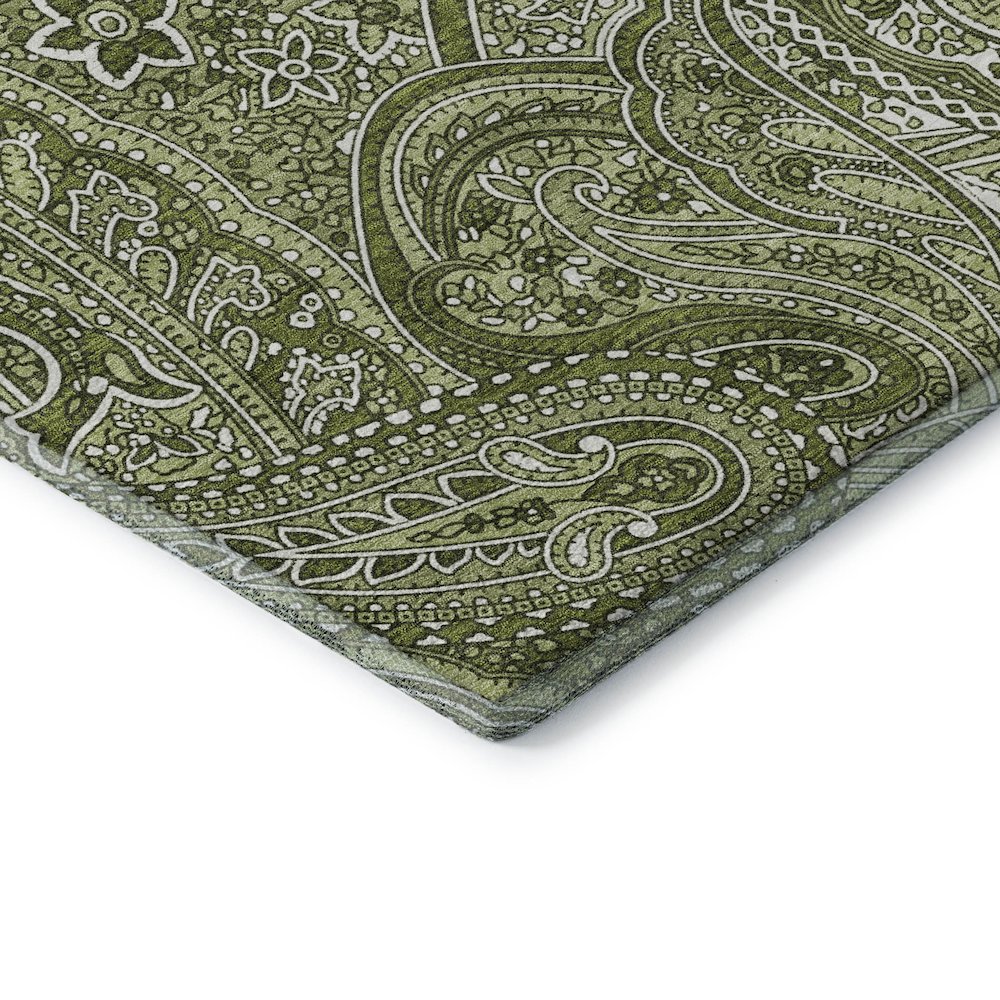Premium Machine Washable Mayfield  Green 8' x 10' Rug. Picture 3