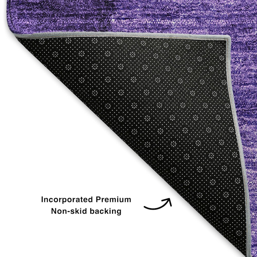 Premium Machine Washable Mayfield  Purple 8' x 10' Rug. Picture 2