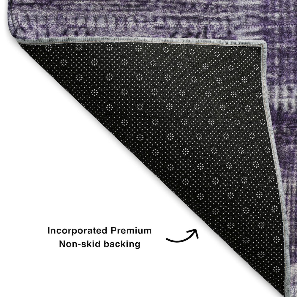 Premium Machine Washable Mayfield  Purple 8' x 10' Rug. Picture 2