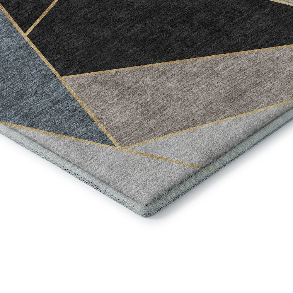 Premium Machine Washable Mayfield  Blue 8' x 10' Rug. Picture 3