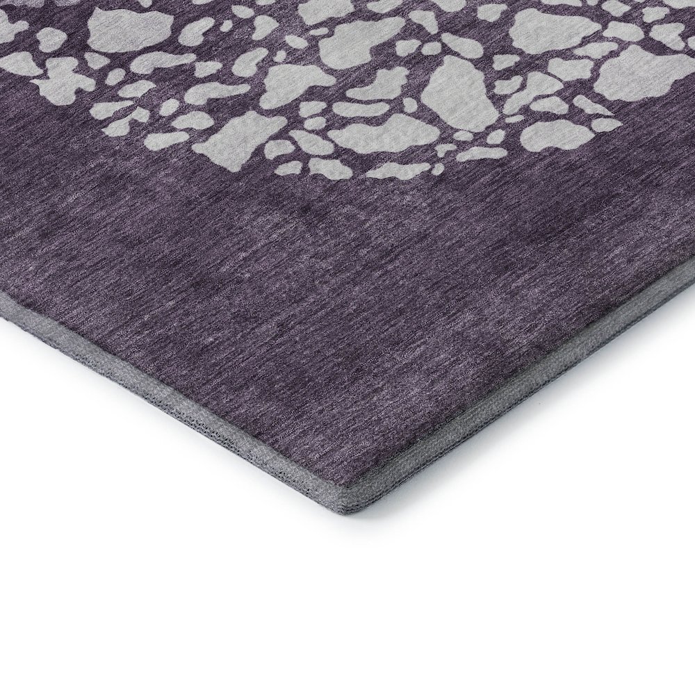 Premium Machine Washable Mayfield  Eggplant 8' x 10' Rug. Picture 3