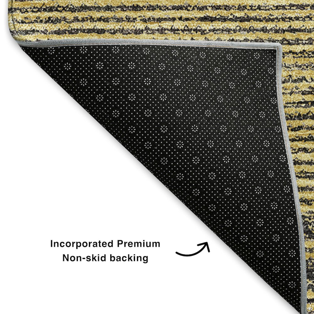 Premium Machine Washable Mayfield  Graphite 8' x 10' Rug. Picture 2