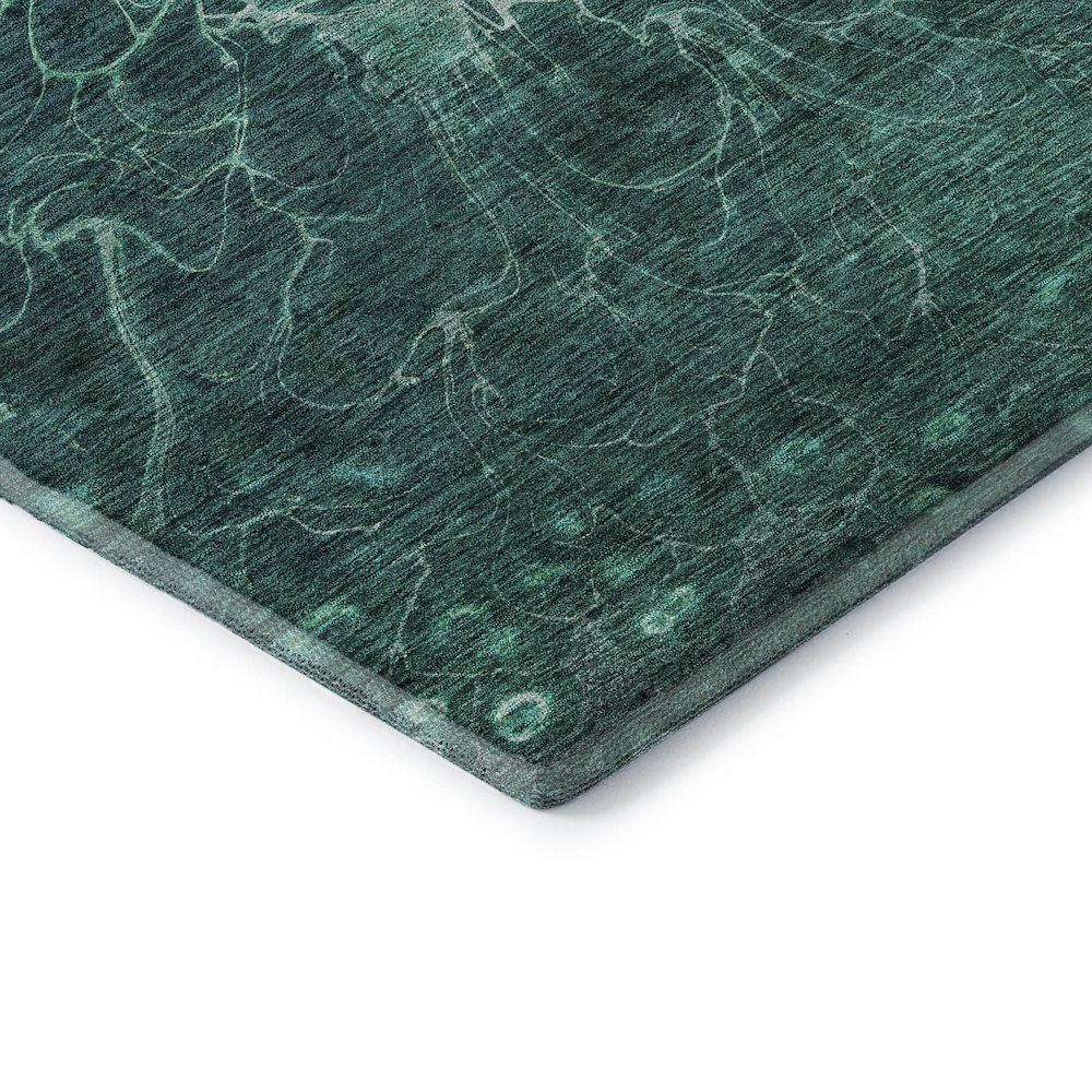 Premium Machine Washable Mayfield AMF652 Teal 8' x 10' Rug. Picture 3