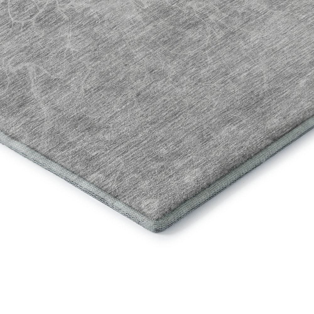 Premium Machine Washable Mayfield AMF653 Silver 8' x 10' Rug. Picture 3