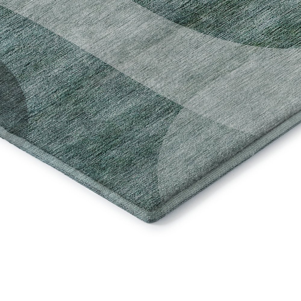 Premium Machine Washable Mayfield AMF657 Green 8' x 10' Rug. Picture 3