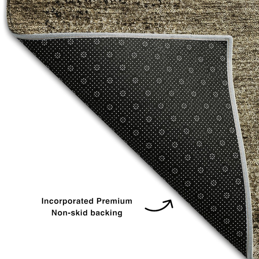 Premium Machine Washable Mayfield AMF667 Brown 8' x 10' Rug. Picture 2