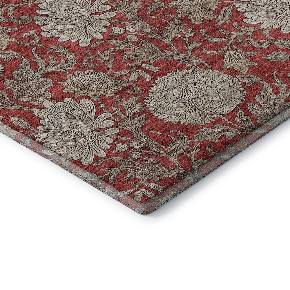 Premium Machine Washable Mayfield AMF677 Red 8' x 10' Rug. Picture 3