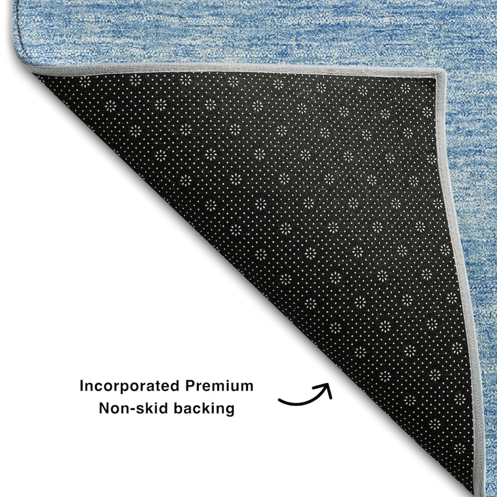Premium Machine Washable Mayfield AMF696 Blue 8' x 10' Rug. Picture 2