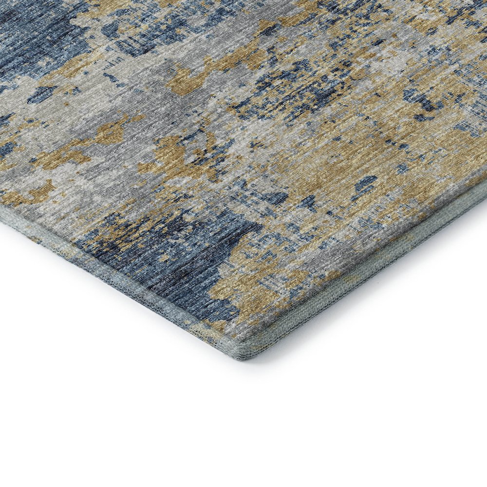 Premium Machine Washable Mayfield  Blue 8' x 10' Rug. Picture 3