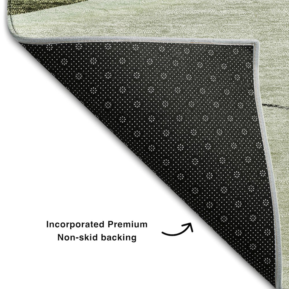 Premium Machine Washable Mayfield AMF700 Aloe 8' x 10' Rug. Picture 2